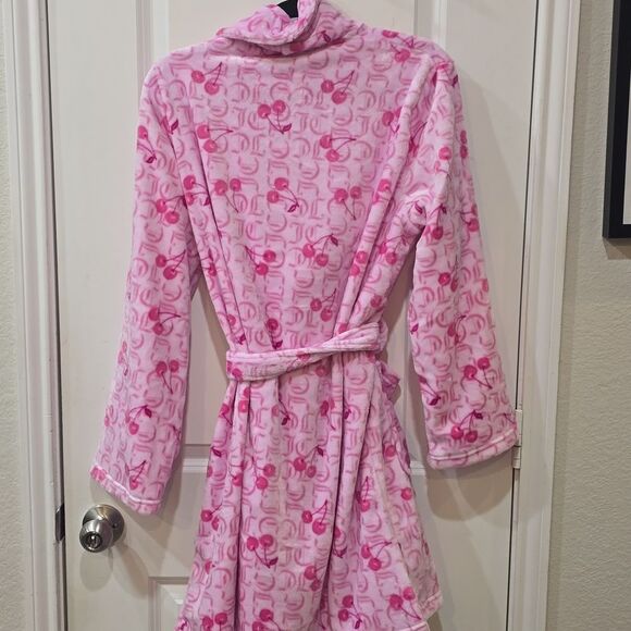 Juicy Couture JC Logo Cherry Print Plush Robe - Picture 6 of 6